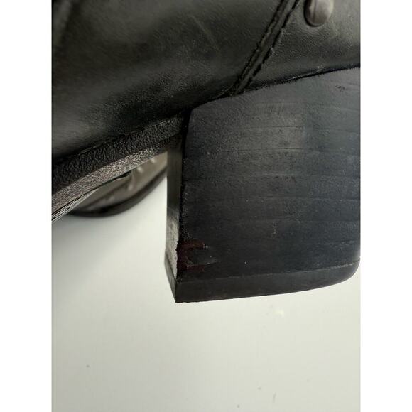 Born Womens Black Size 6‎ 1/2 Booties Western Studded - Picture 11 of 11